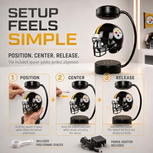 NFL Rotating Levitating Hover Helmet with LED - Pittsburgh Steelers