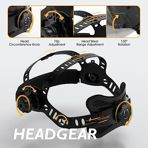 TOOLIOM Auto Darkening Welding Helmet True Color Solar Powered with Adjustable Shade 4/9-13 for TIG MIG Stick