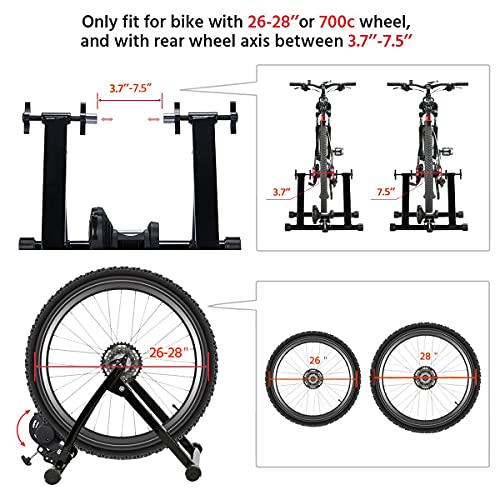 Indoor Bike Trainer Stand with Magnetic Resistance - Fits 26-28in/700C