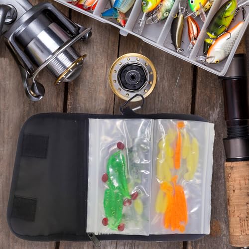 Soft Lure Storage Binder - Dark Red Fishing Organizer