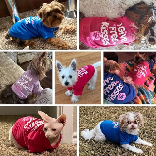 Small Dog Shirts - 3 Pack Soft Cotton Tees for Girls - XS