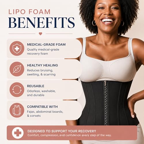 Premium Lipo Foam Sheets 3 Pack - Medical-Grade Post-Surgery Support Made in USA