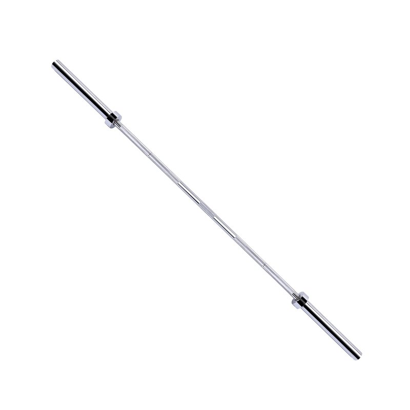 Fitvids Olympic Bar for Weightlifting and Power Lifting Barbell – 700-Pound Capacity (6 Feet – 6-Foot, Silver – Silver