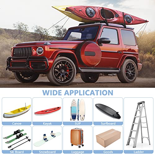 Folding Kayak Roof Rack with Accessories - Universal Soft Pads
