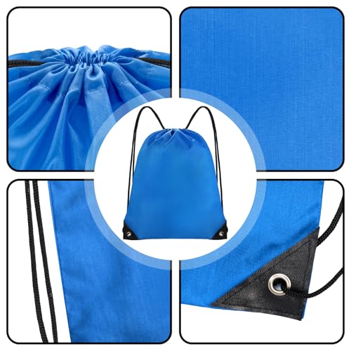 Bulk Drawstring Backpack - 42 Pcs Lightweight Cinch Bags, 16.5x13.4in, 14 Colors