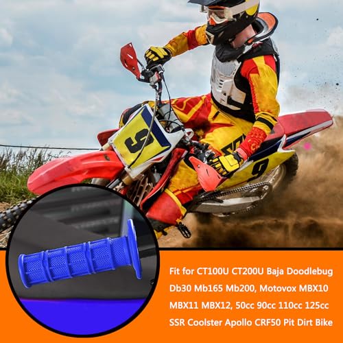 7/8" Handlebar Grips for Dirt Bikes & ATVs - Blue