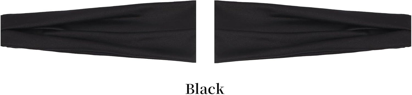 Skiennix Headbands for Women - 8 Pack Wide Elastic Non-Slip Sweatbands for Workouts & Daily Wear