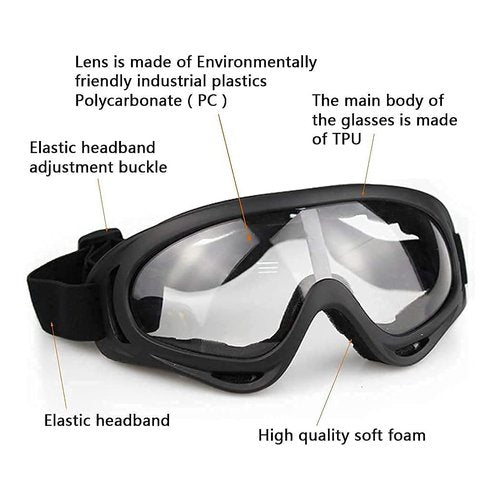 AOUTACC Airsoft Protective Gear Set, Half Face Mesh Mask with Ear Protection and Tactical Goggles for Kid Adult Men Women BBS Paintball Shooting CS Survival Games Cosplay (Black)
