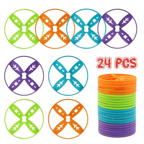 Outside Toys for Kids Ages 4-8- Flying Discs Supplement Set, 24 Pack