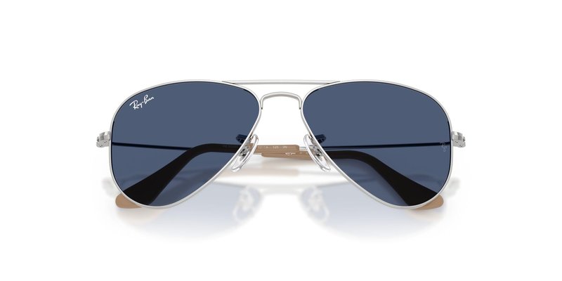 Ray-Ban RJ9506S Metal Sunglasses, Silver/Dark Blue, 52 mm