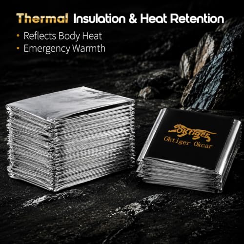 Emergency Thermal Mylar Rescue Blankets - 4 Pack, 83'' x 63''