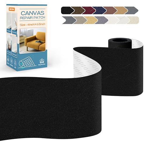 Waterproof Canvas Repair Tape - 4x63 Inches, Self-Adhesive Patch for Sofas, Tents, Awnings