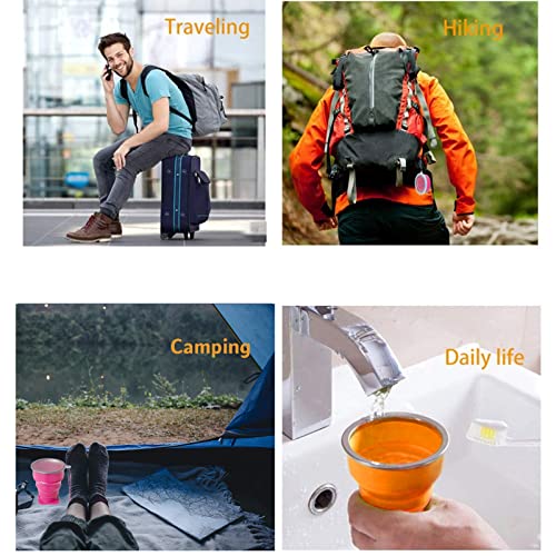 Collapsible Silicone Travel Cup - 200ml Portable Folding Mug - Green