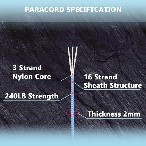 Paracord 240lb - Diameter 2mm Micro Utility Cord -3 Strand Parachute
