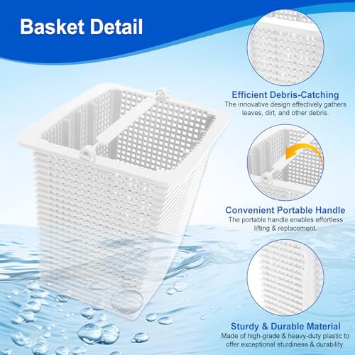 Porscan SPX1600M Skimmer Basket for Hayward Super Pump with White 1pc - Fits SP2607X10 SP2615X20XE