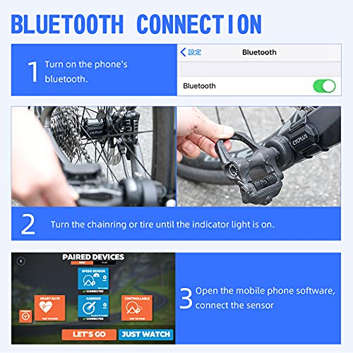 CYCPLUS Bluetooth & ANT+ Cycling Speed & Cadence Sensor - 2 Pack