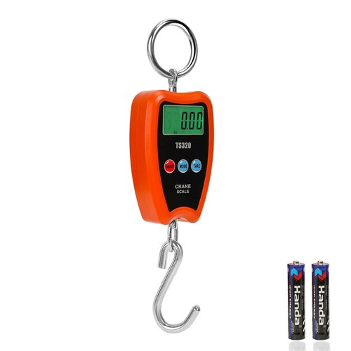 Digital Crane Scale - 300kg/660lbs Capacity | LED Handheld Mini Hanging Scale for Garage, Farm, Fishing