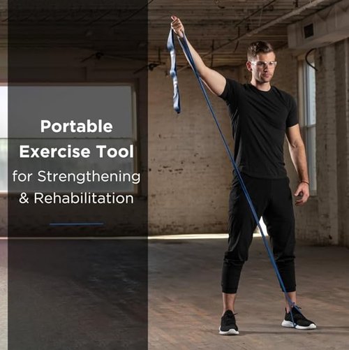 THERABAND CLX Resistance Band with Loops, 2 Pack Fitness Band for Home Exercise Workouts, Portable Workout, Great for Athletes, 5’ Consecutive Loops, 2-Pack Extra Heavy/Special Heavy, Blue-Black