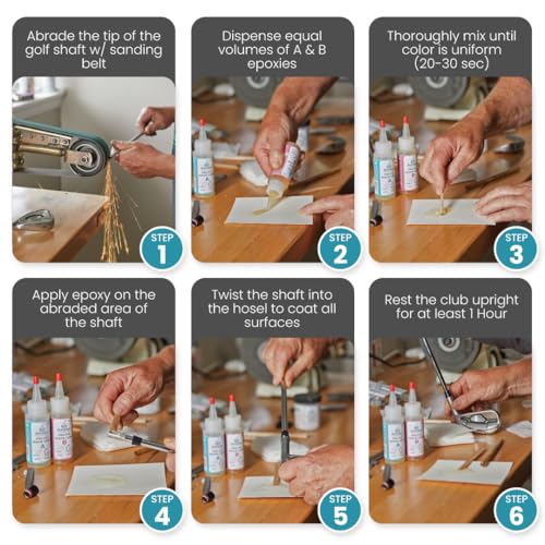 Quick Cure Golf Epoxy Kit - 0.85 Ounce, Extra Strength, 5-Min Work Life