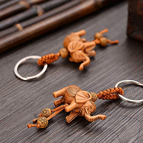 Lucky Elephant Keychain - Creative Resin Pendant for Women