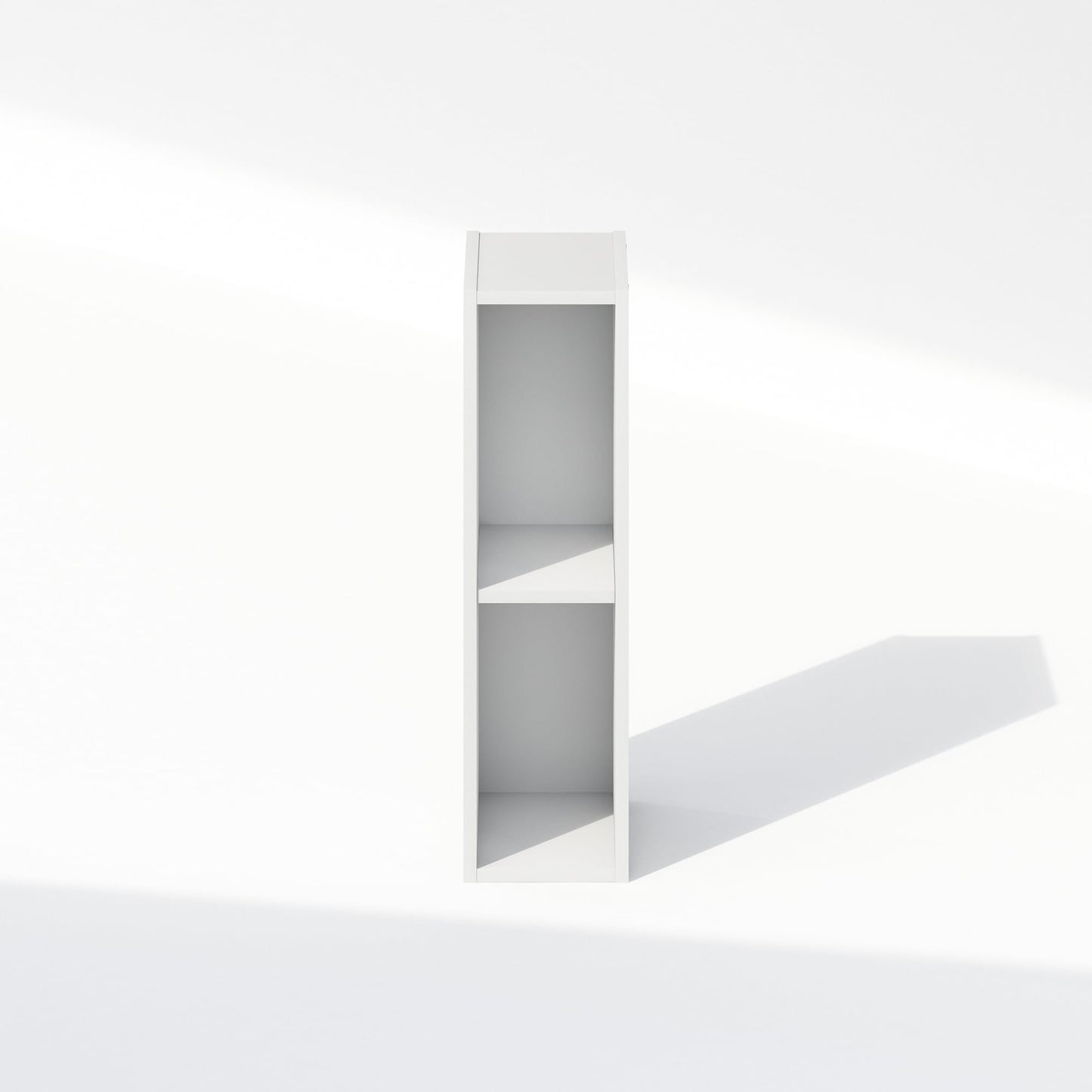 Furinno Reed 2-Tier Closet Organizers and Storage, Closet Organizer, Open Shelf Closet Storage, for Wardrobe, Bedroom, Living Room, 6-Inch Width, White