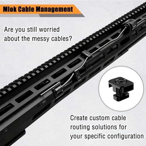 12 Pack M-Lok Cable Clips for Wire Management on Picatinny Rail