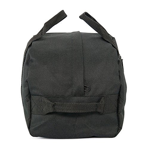 DALIX 12-Inch Mini Two-Tone Duffle Bag - Black