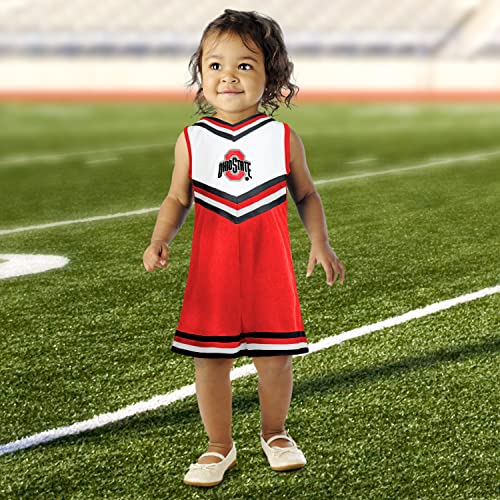 Little King Ohio State Buckeyes Toddler Girls Cheer Jumper Dress 6 Years