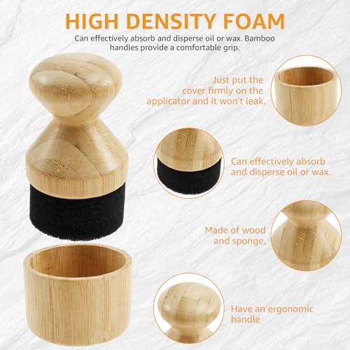 Cutting Board Oil Wax Applicator with Lid and Ergonomic Handle Wood Cutting Board Oil Applicator Versatile Mineral Oil Wax Applicator for Wood Cutting Boards Wooden Spatula