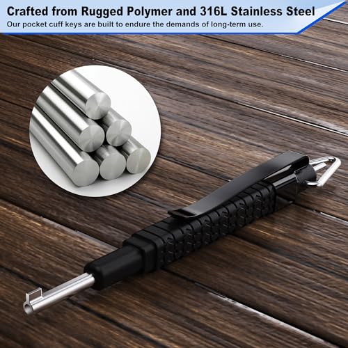 Durable Handcuff Key with Secure Clip for Standard Handcuffs