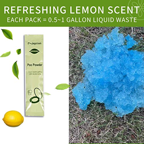 Portable Toilet Powder - 25 Count Fast-Acting Gel for Odor Control