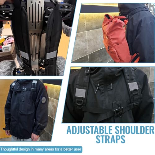 PAASTAI Adjustable Padded Backpack Shoulder Straps Black Plastic Replacement
