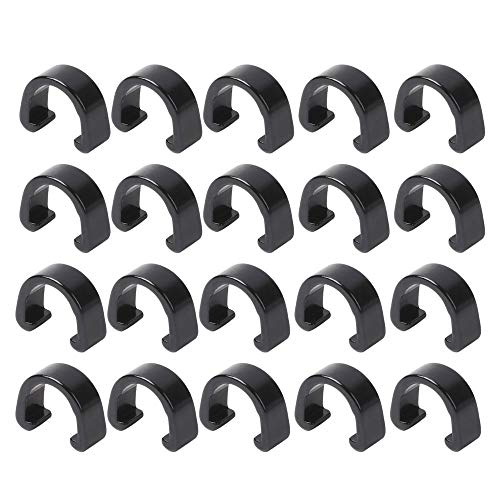 20-Piece Aluminum Alloy Bike Cable C-Clips for Clean Lines