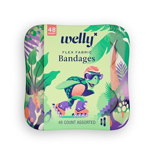 48 Count Adhesive Flexible Fabric Bandages - Fun Patterns for Kids