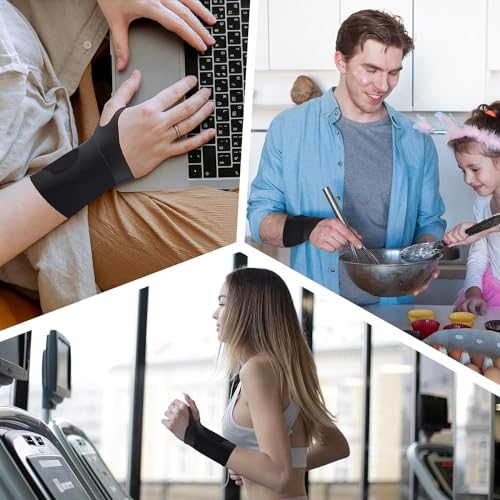 Wrist Brace for Carpal Tunnel Pain Relief - Ultra-Thin Elastic Support - Fits Both Wrists