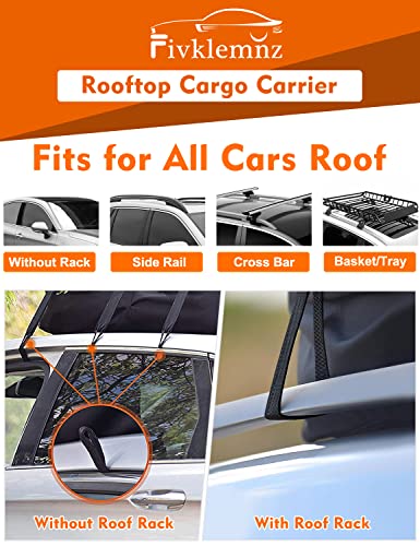 21 Cubic Feet Waterproof Rooftop Cargo Carrier Bag with Straps