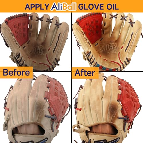 Baseball Glove Oil - 4 Fl Oz Natural Conditioner for Softening & Hydrating Gloves