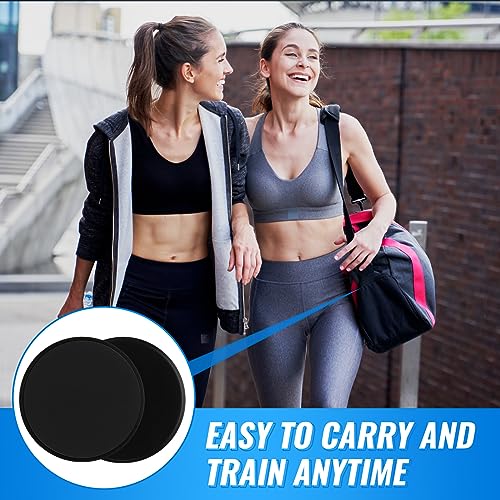 24 Pcs Abdominal Exercise Sliders - Dual Sided Workout Discs - Black