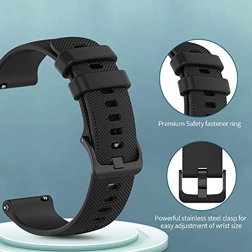 20MM Silicone Watch Band Strap for Michael Kors Access Gen 4 MKGO - Black