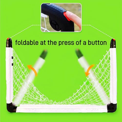 Foldable Mini Soccer Goal for Kids - 35.43in x 23.62in - White