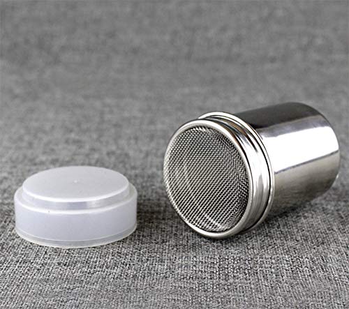 Stainless Steel Powder Sugar Shaker with Lid - Fine Mesh Sifter