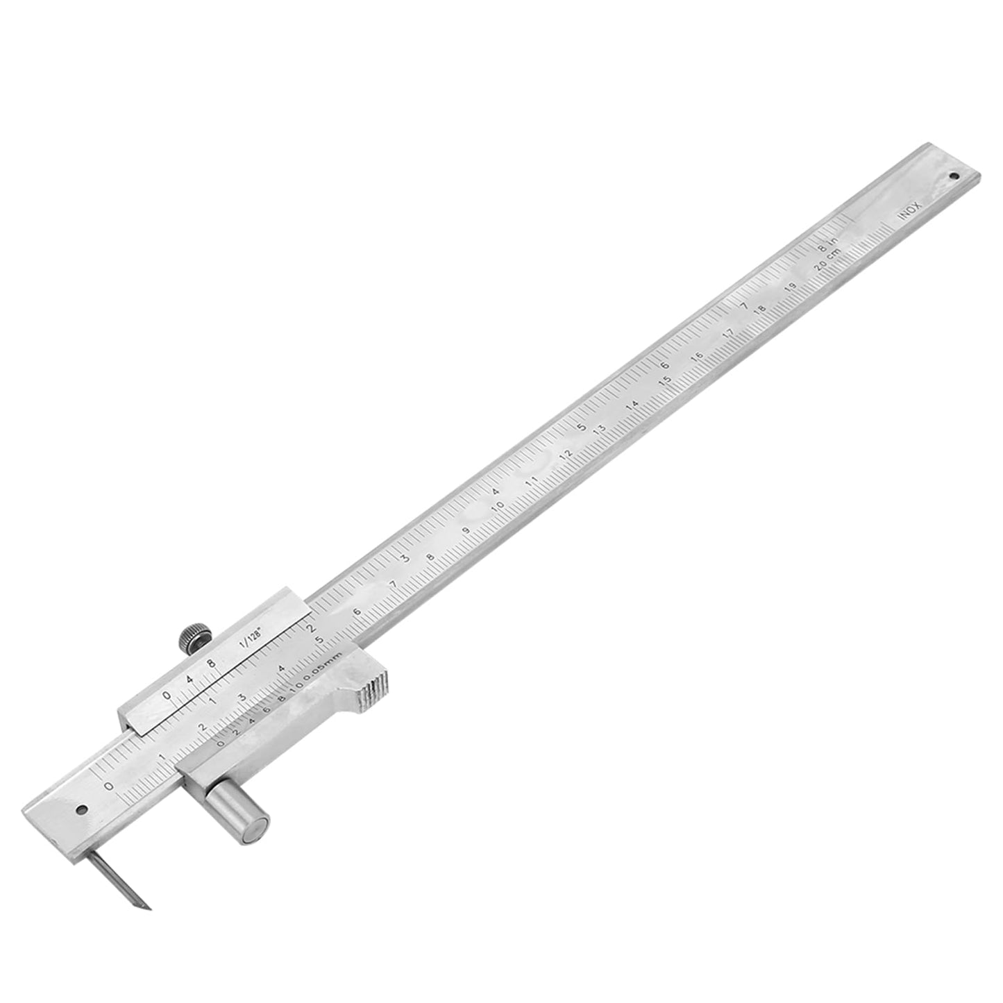 Ktsxxops 200mm Metal Scriber Caliper, Marking Gauge, 0-8 inch Carbide Scribe, Parallel Cross Caliper for Scribing Iron, Steel, Wood and Other Materials