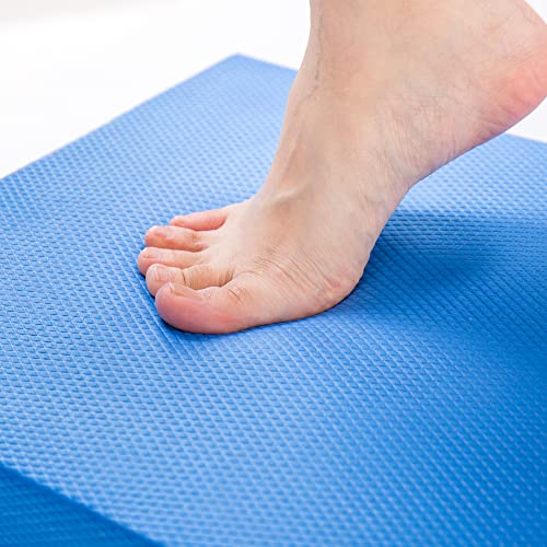 Foam Balance Exercise Pad Cushion - Blue Stability Trainer for Yoga, Pilates, Therapy & Fitness