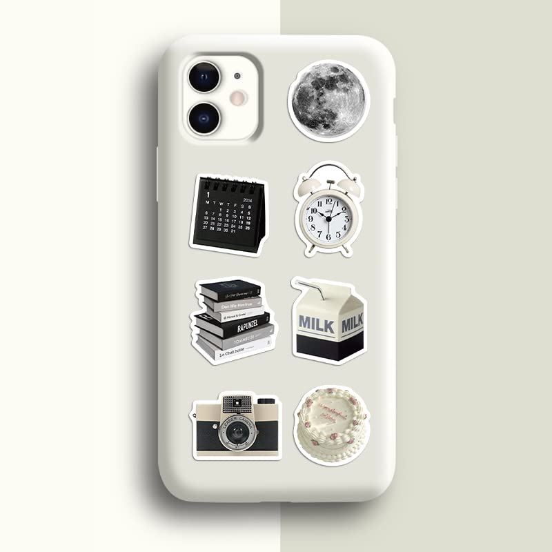 Vintage Black & White Stickers - 61 Vinyl Decals for Laptops & More
