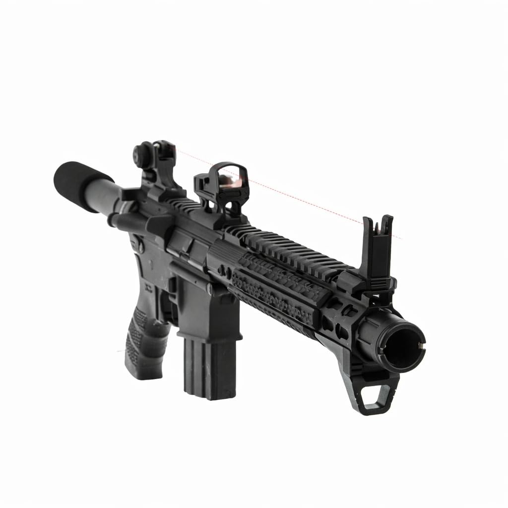 GOTICAL High Profile Front Iron Sight Compatible for Flat top Picatinny Weaver Rail with A2 Square Post Assembly - 2" Height (Pack of 1)