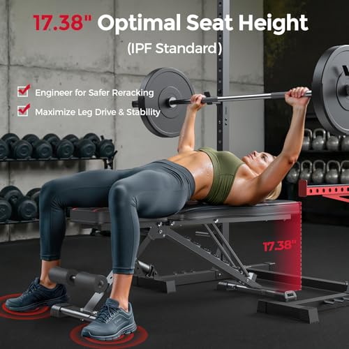 Adjustable Weight Bench for Full Body Workout - Foldable Design