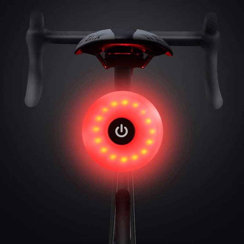 WASAGA USB Rechargeable Bike Tail Light - IPX5 Waterproof, Ultra Bright LED, Cycling Accessories (Grey)
