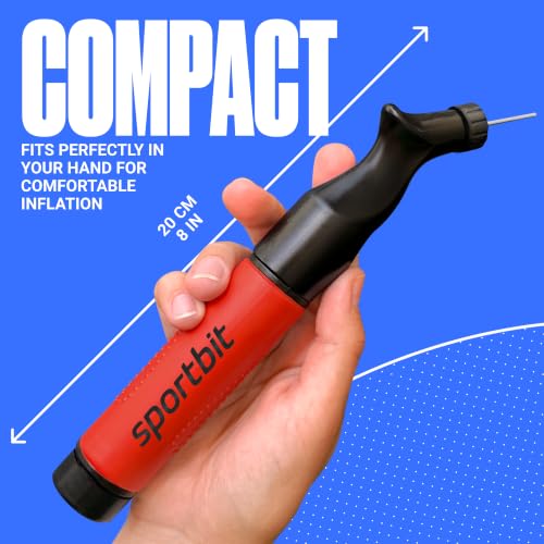 Ball Pump for Sports - Push & Pull Inflating System - Hand Pump for Volleyball, Basketball, Soccer