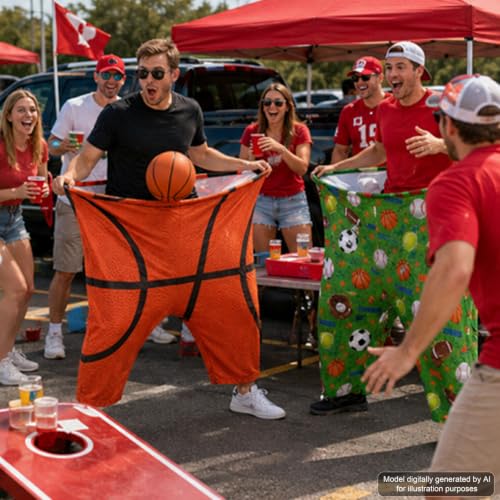 Granny Pants Game Set - 6 Oversized Pants with 28 Balls - Outdoor Fun