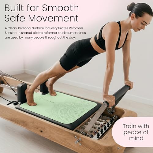 Pilates Reformer Mat with Grip Socks & Carry Bag - Mint Green